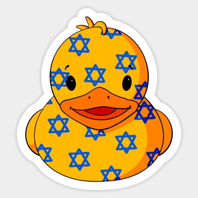 Hannakuh Rubber Duck Sticker by Alisha Ober Designs